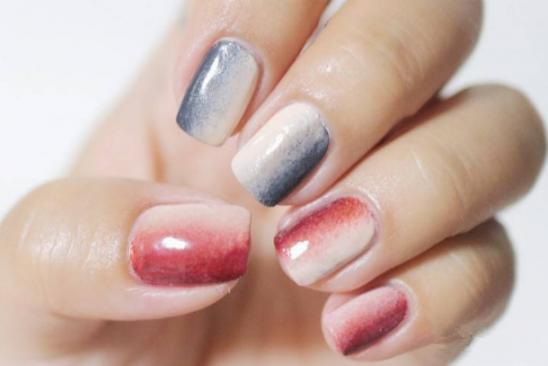 晕染美甲教程渐变色红,渐变色美甲怎么做的教程