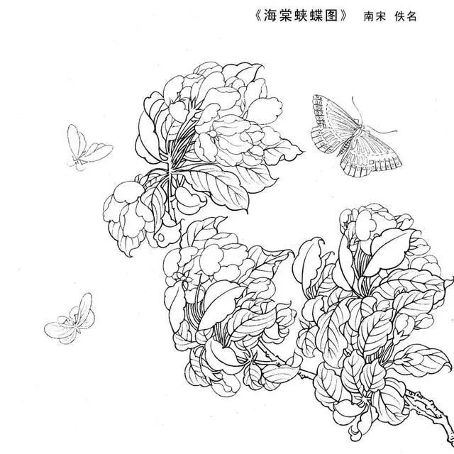 工笔白描底稿高清大图,宋人工笔画白描图片