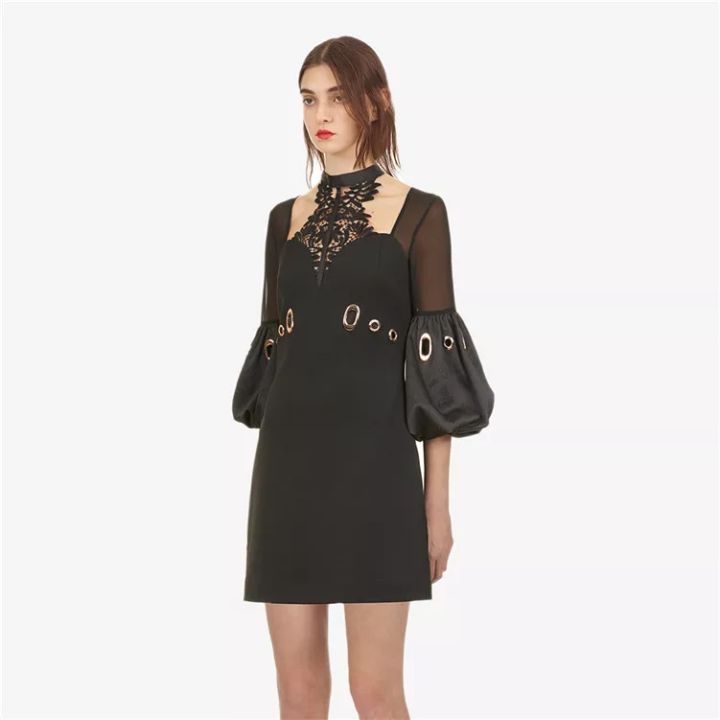 sandro连衣裙桑蚕丝,sandro18款小黑裙