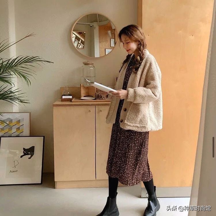 秋冬连衣裙长袖长款过膝修身气质,30套连衣裙搭配图