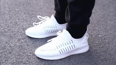 飞织潮感运动鞋,正品黑科技鞋