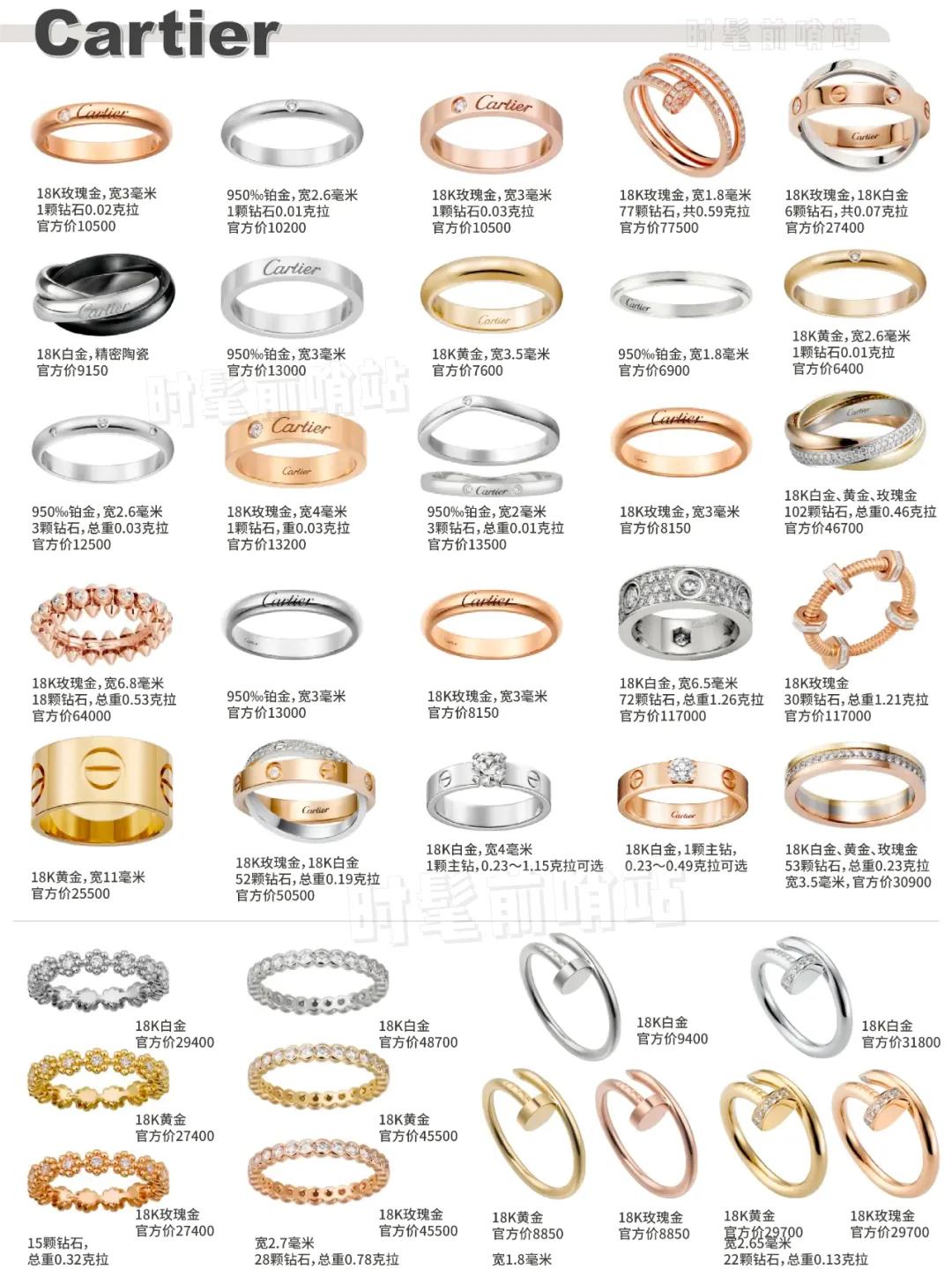 大牌婚戒超强合集,大牌婚戒对戒推荐