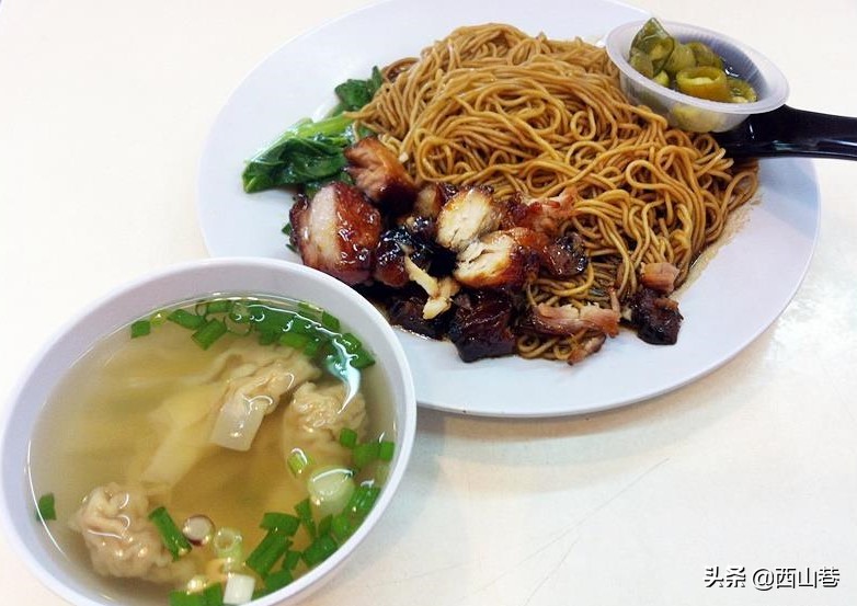 马来西亚天桥下的云吞面,马来西亚夜市的云吞面