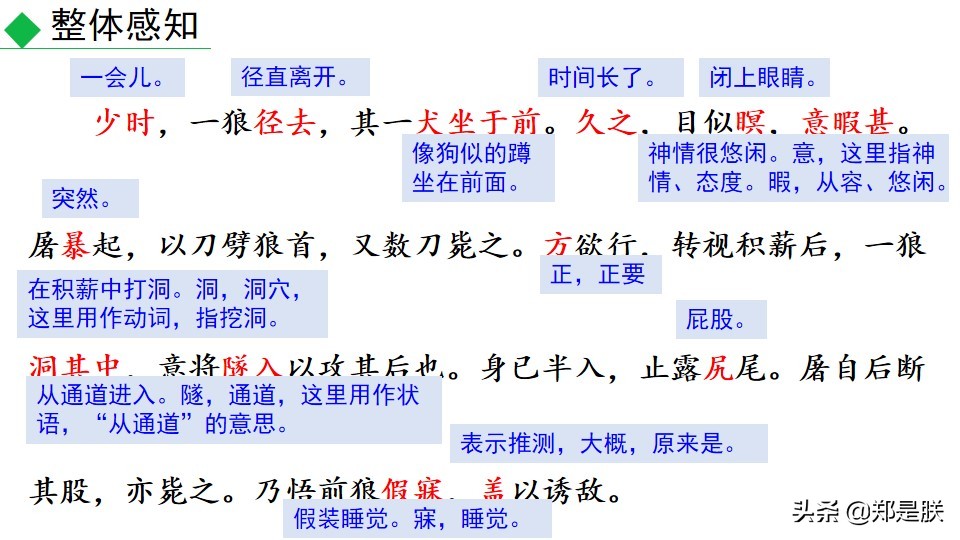 七年级上册语文十八课狼课件,七年级上册语文18课狼笔记