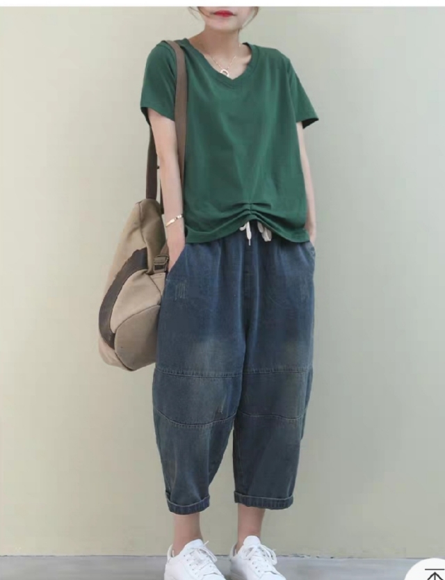 马伊琍穿松紧带裤子,马伊琍穿露脐