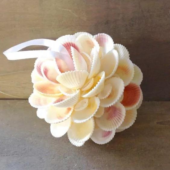 海边捡的贝壳可以做什么手工,贝壳创意手工种花