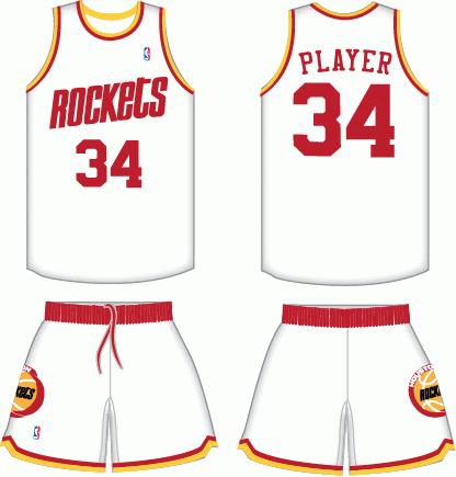 火箭历史队服,火箭队服变化