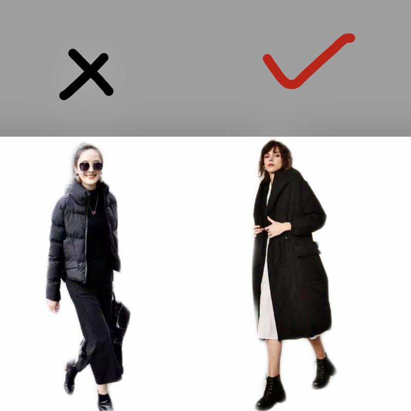 冬季羽绒服显瘦显高穿搭,适合小个子穿的羽绒服显瘦