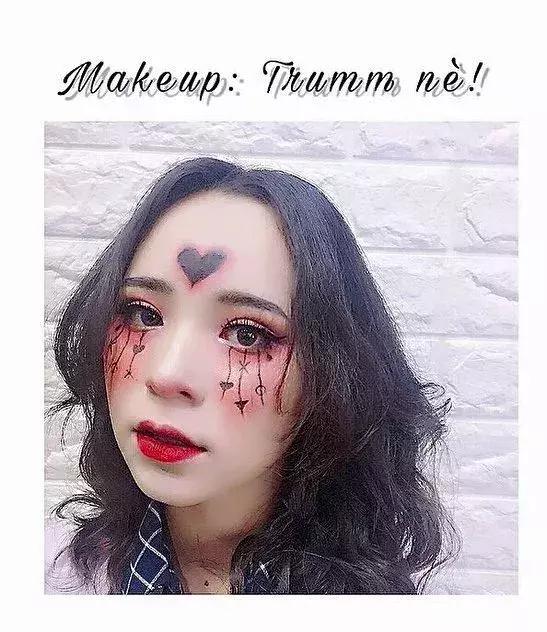 20岁越南小姐姐刷爆ins，在脸上乱画浮夸妆容，斩获10万粉，吊打P图神器！