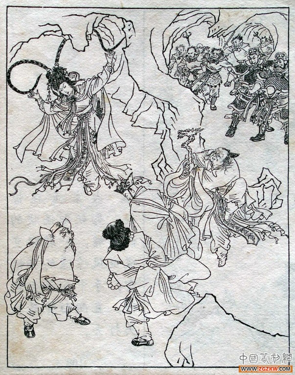 《西游记》之三打白骨精背景图,西游记三打白骨精文字版图文