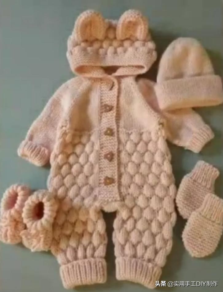 叶子针织宝宝连体衣裤教程 (连体婴儿裤子针织教程)