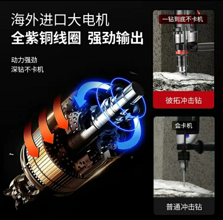 晶思达手电钻开关总成内部构造,插电款带冲击的手电钻