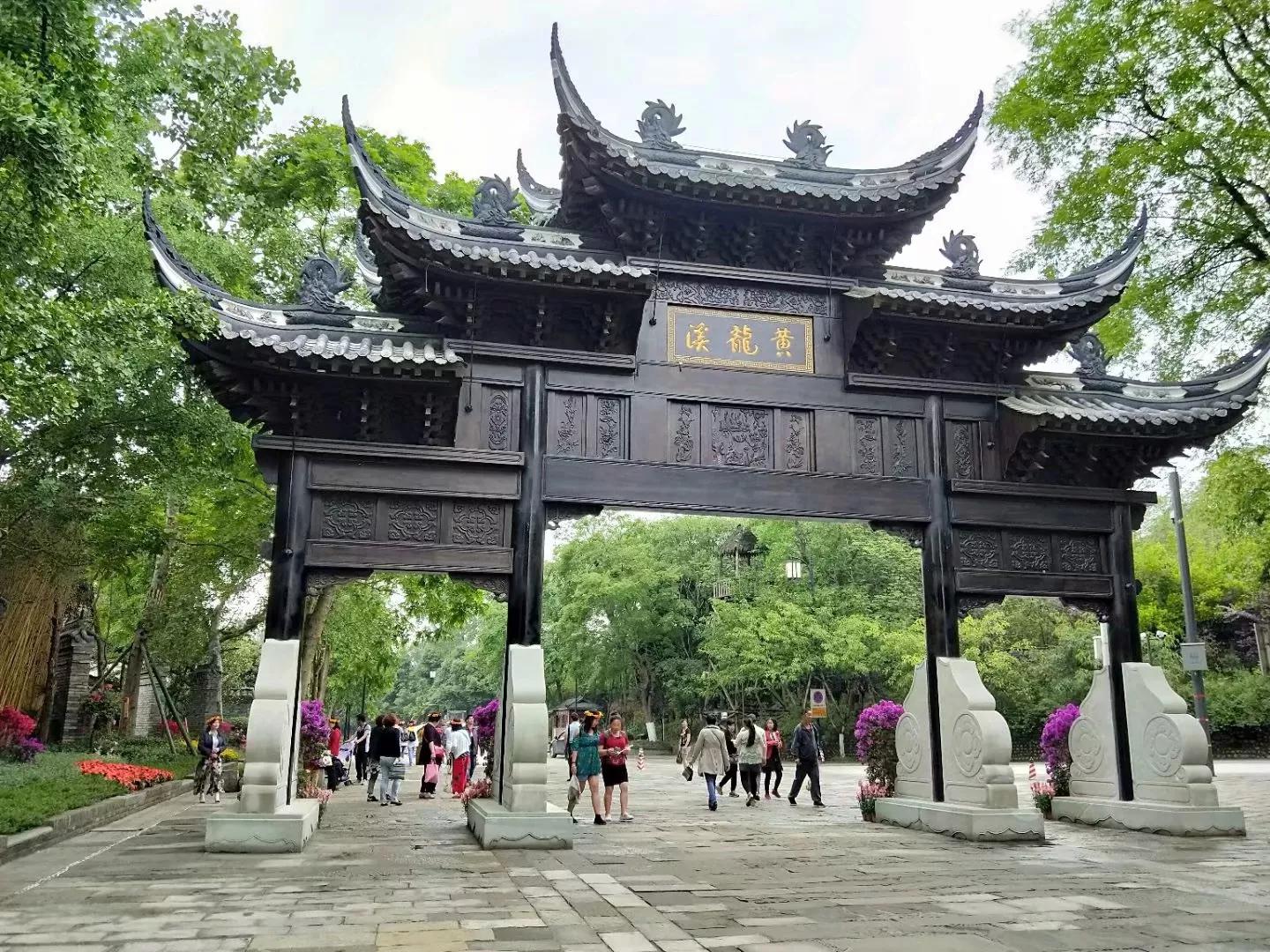 成都古镇黄龙溪,成都天府新区春季黄龙溪古镇