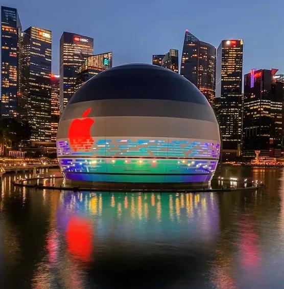 小型苹果店装修,苹果水上直营店