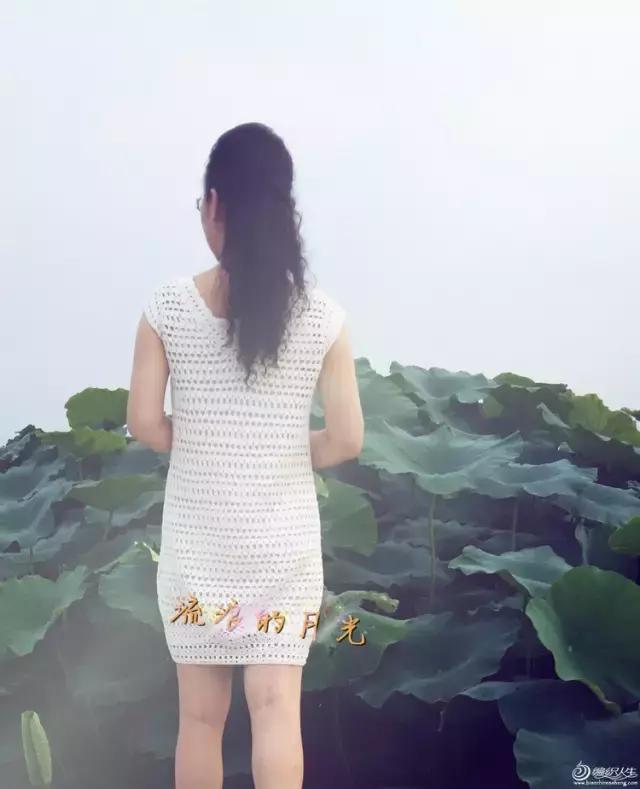 郁金香钩针连衣裙图案图解,钩针编织女士连衣裙视频图解过程