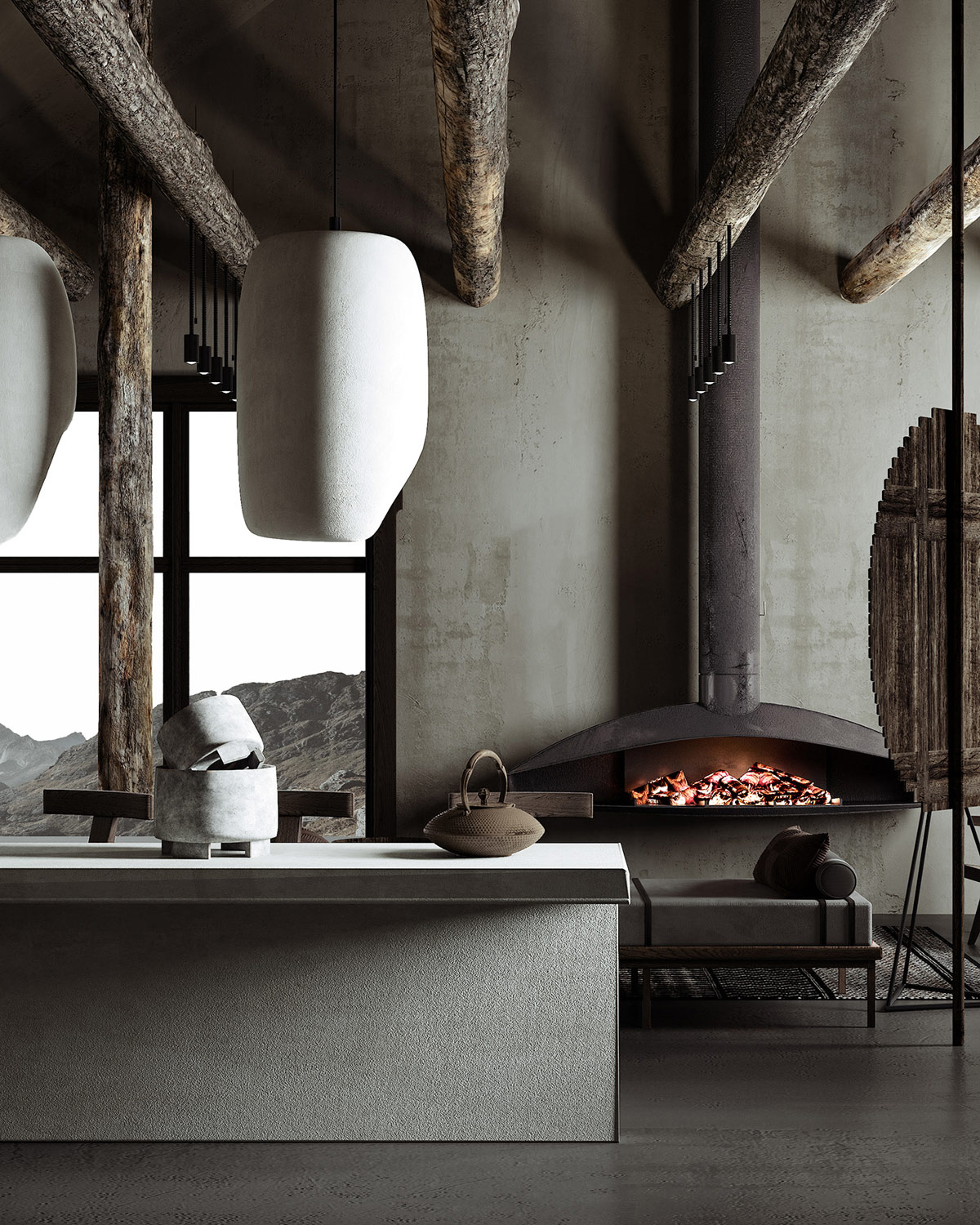 和平区侘寂风装修,极简主义的现代住宅设计