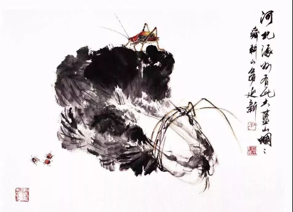 齐白石水墨小品欣赏,齐白石虫草长卷