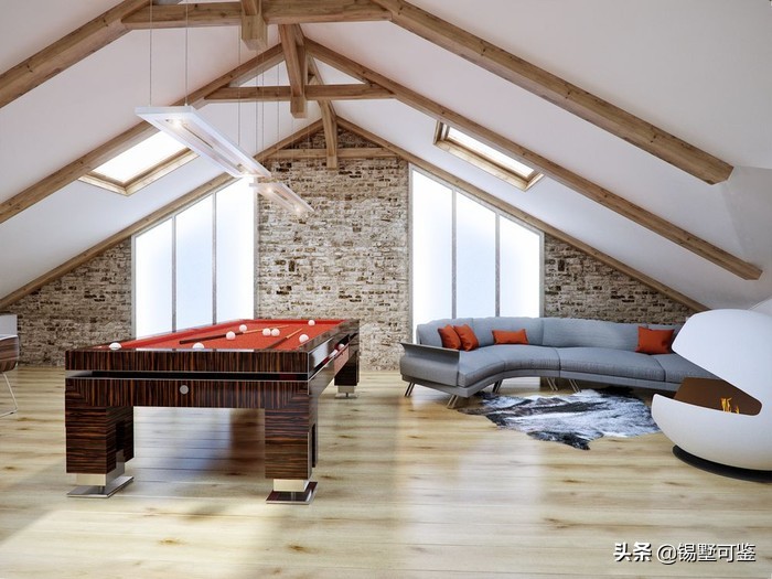 别墅台球桌设计效果图,客厅台球桌装修案例