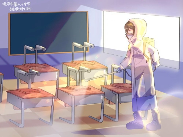 春天的画儿童版一年级下册,童画春天