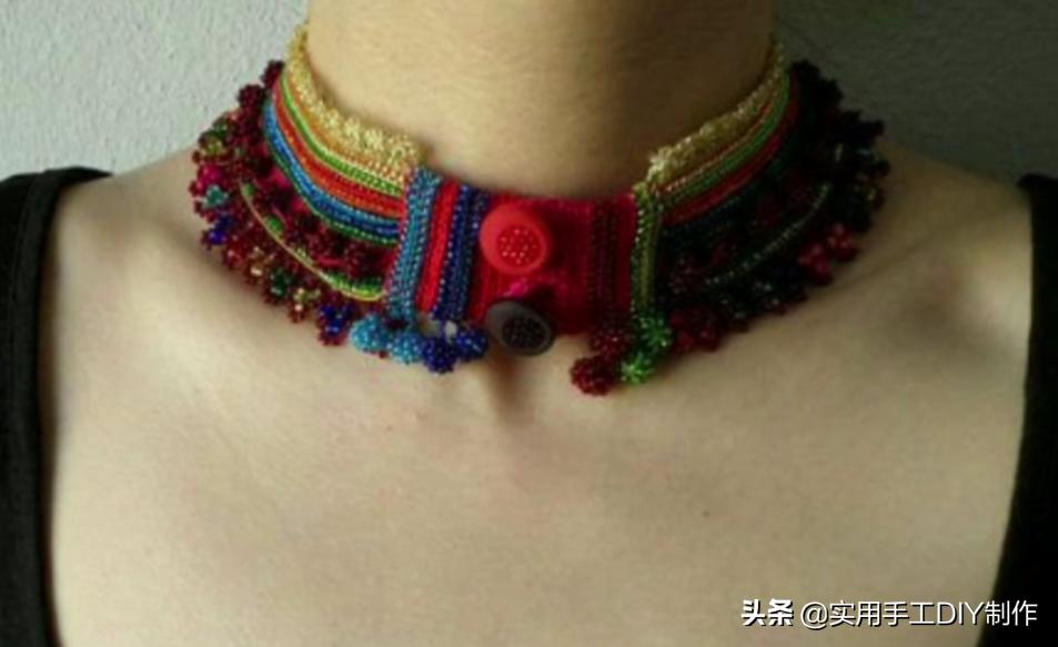 民族风毛衣链高档项链女挂饰品,羊绒衫的手工编织女