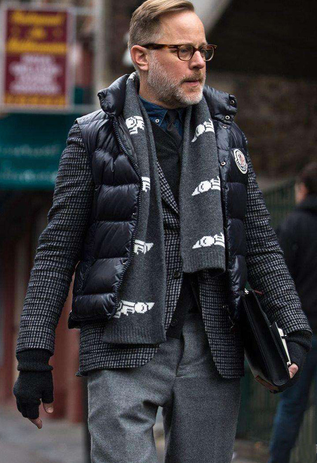 宽松休闲羽绒背心男装搭配,高级感穿搭羽绒背心男