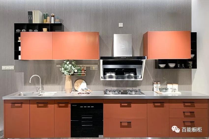 百能不锈钢高端橱柜设计,厨房不锈钢一体橱柜款式图