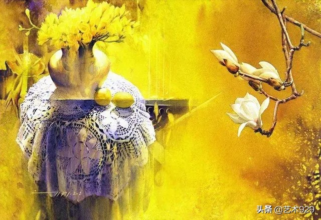 韩国水彩画家misulbu作品欣赏,韩国水彩画风景作品