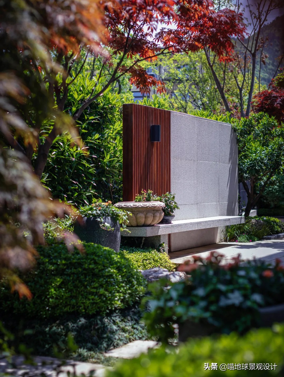 十个绝美别墅庭院墙设计,别墅边户庭院景观设计效果图