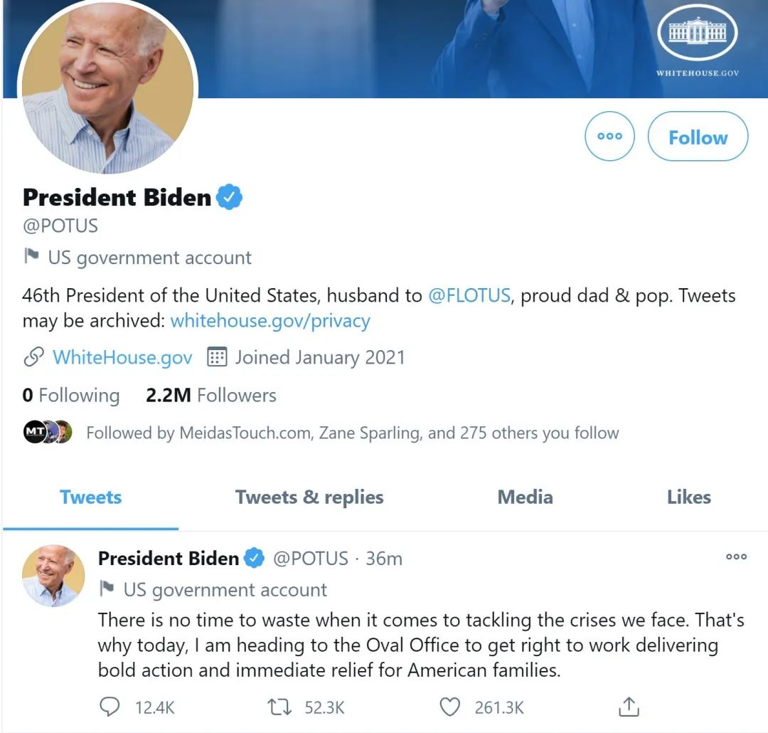 之前的白宫,现在的白宫