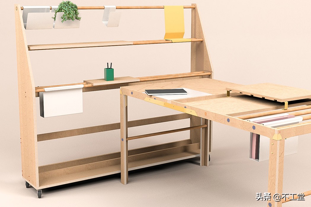 模块化办公室效果图,自动化智能书架系统整合