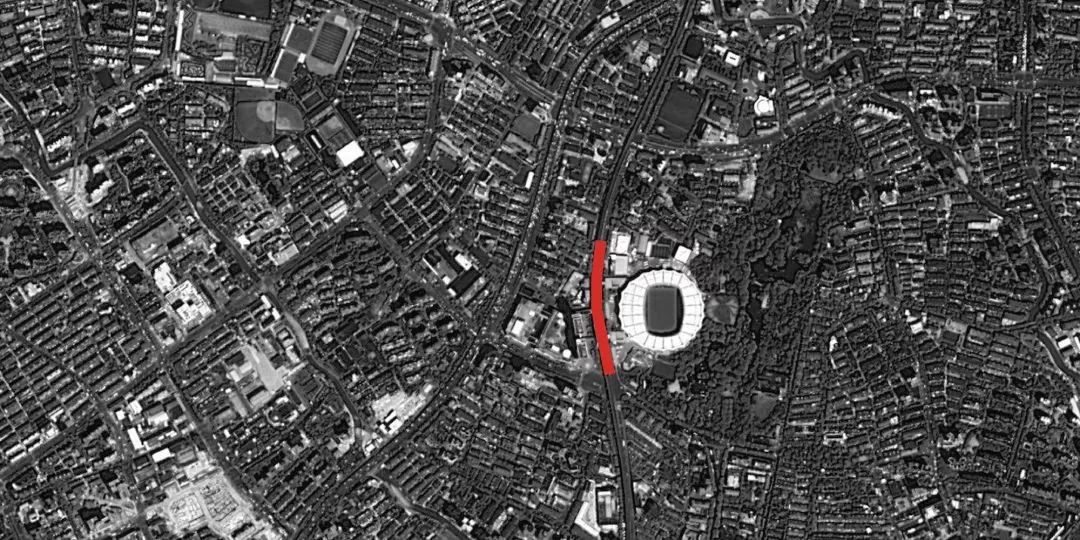 上海申花新主场改建过程,桥下空间利用方案