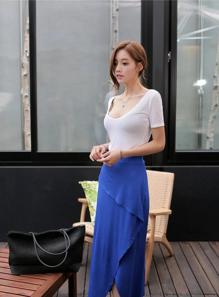 孙允珠露肩长裙,孙允珠夏日长裙