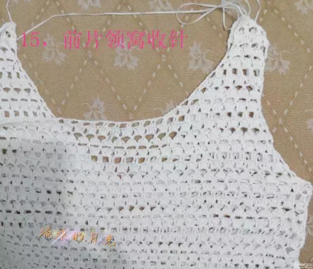 钩针编织女士连衣裙视频图解过程,郁金香钩针连衣裙图案图解