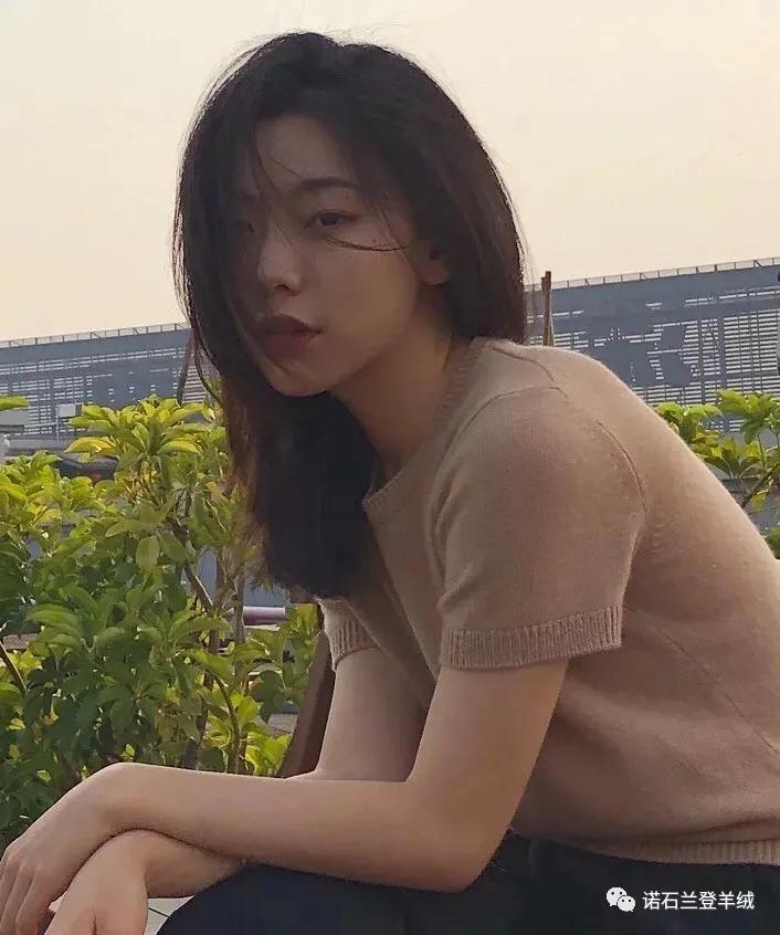 好看的中长款短袖高级感,女士高端大气上档次的羊绒短袖