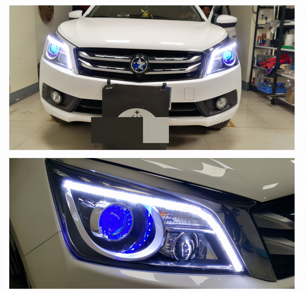 骊威大灯改装夜行灯,骊威大灯改装恶魔眼和天使眼