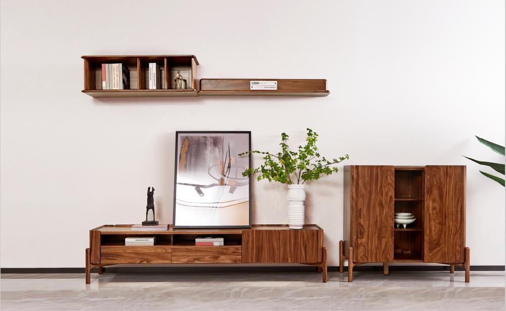 现代风格胡桃楸木家具,胡桃木现代新中式家具图片