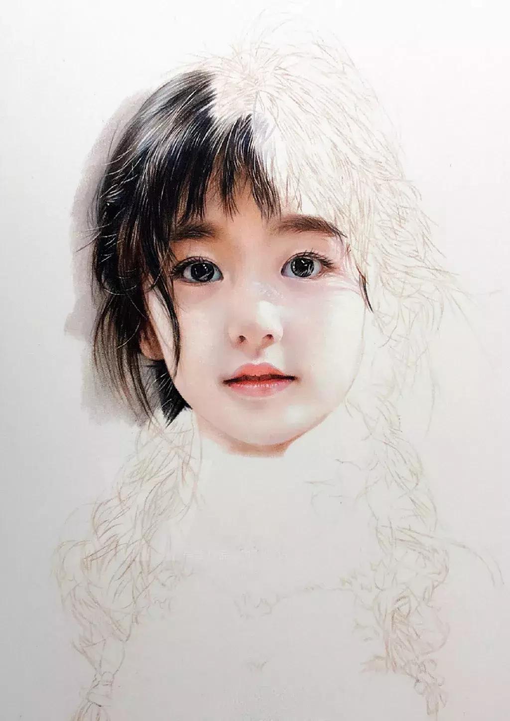 惊艳的彩铅画兔子,惊艳唯美的彩铅画