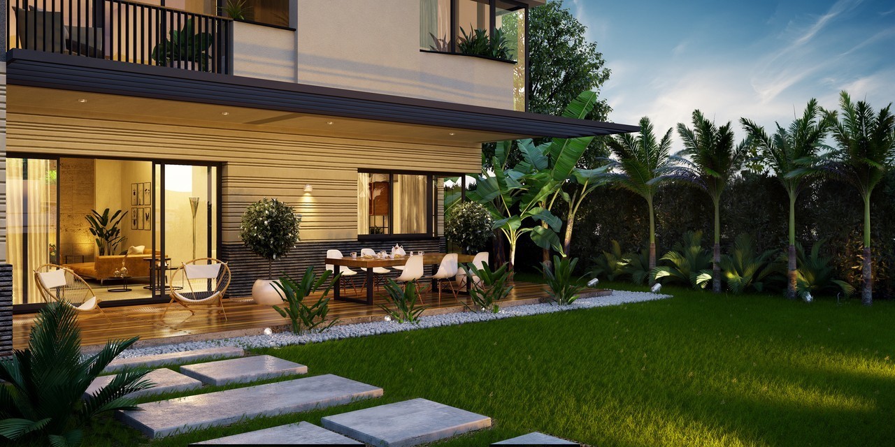 别墅7字型花园设计,12平方别墅露台设计