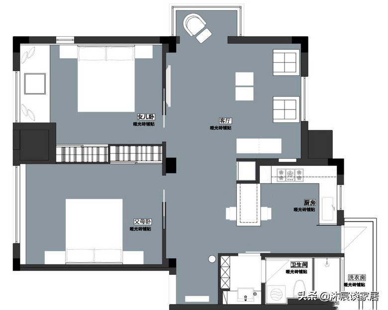 把家设计成4个主题房间,她把房子装修成自己喜欢的风格