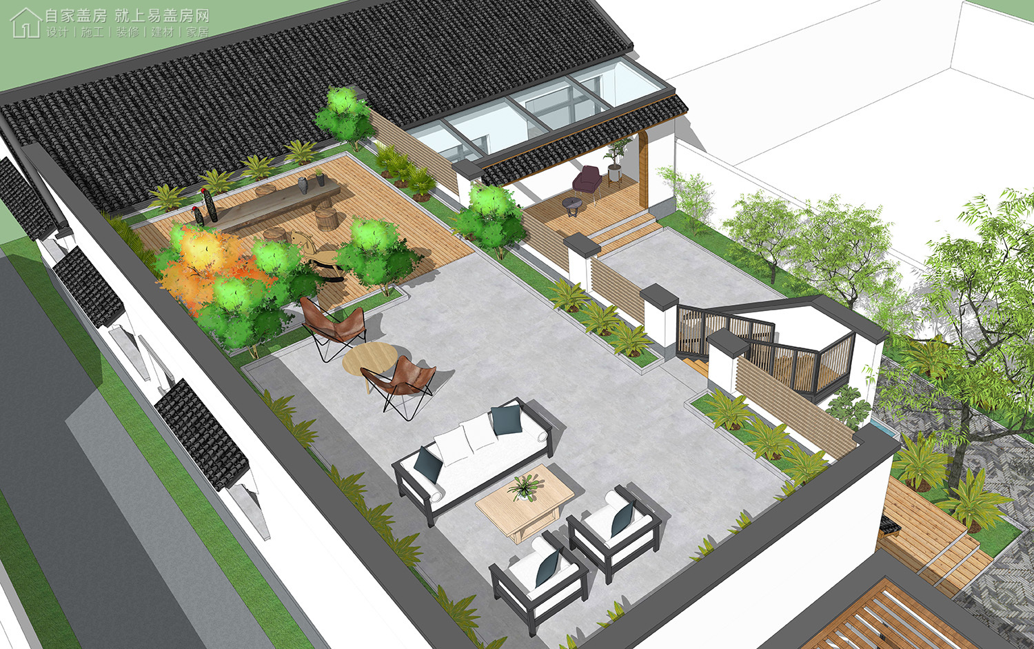 三层新中式别墅全套设计图纸,新中式合院别墅户型图纸