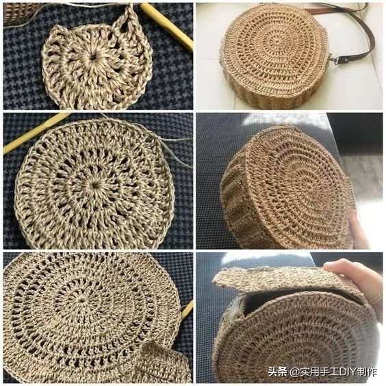 各种圆包包的钩织教程,多种漂亮包包的钩织图解