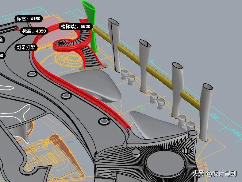 5米高40平米公寓旋转楼梯设计,旋转楼梯转角处的孔洞怎么设计