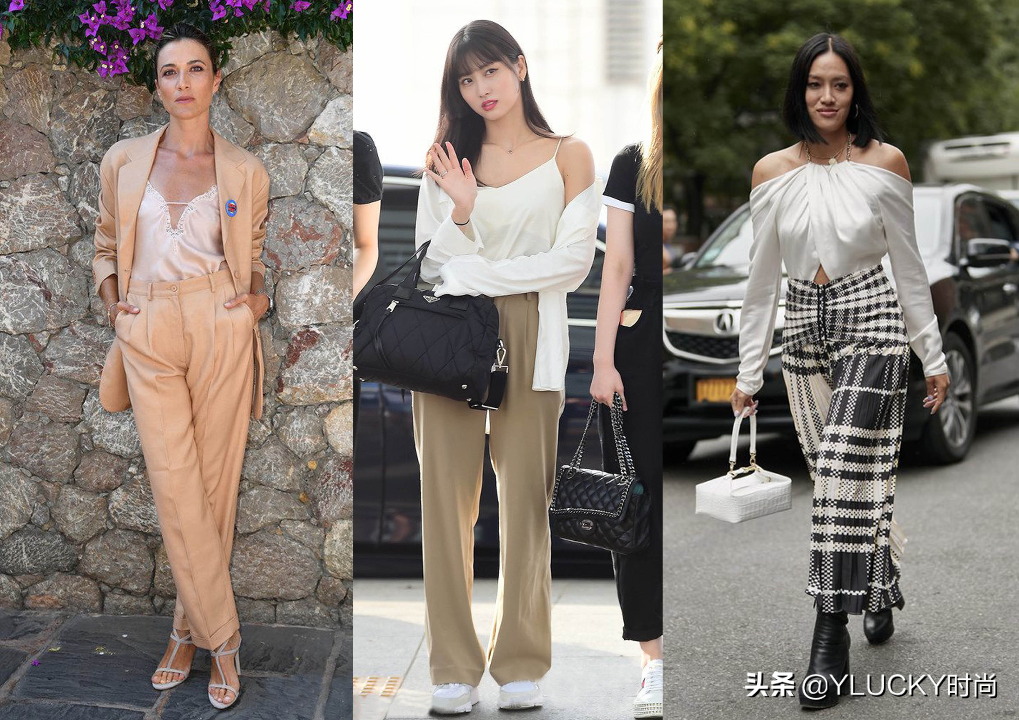 舒适的缎面，舒适的心情穿搭，简约时髦造型出门