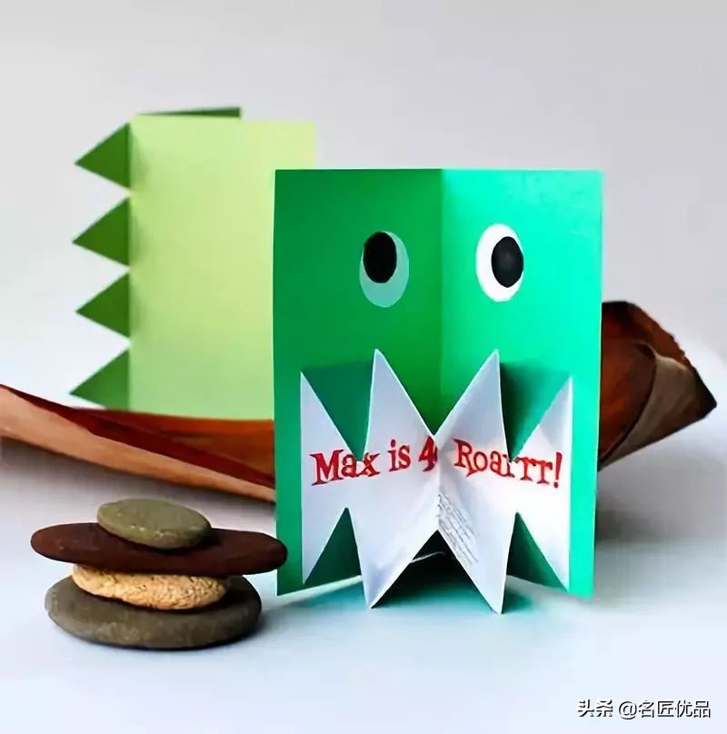 恐龙贺卡手工制作,纸盒手工制作大全创意幼儿园恐龙