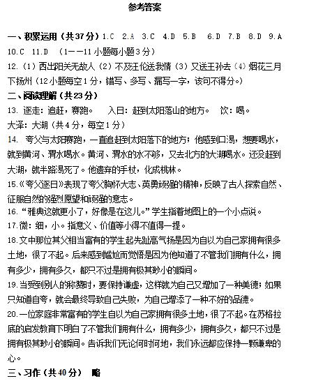 名师整理|2020年小升初语文全国名校真题卷+复习卷（附答案）