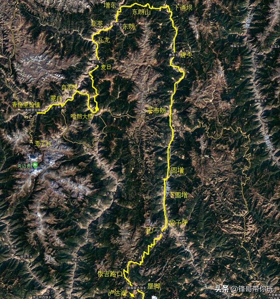 泸沽湖至亚丁自驾游线路图,泸沽湖亚丁徒步穿越