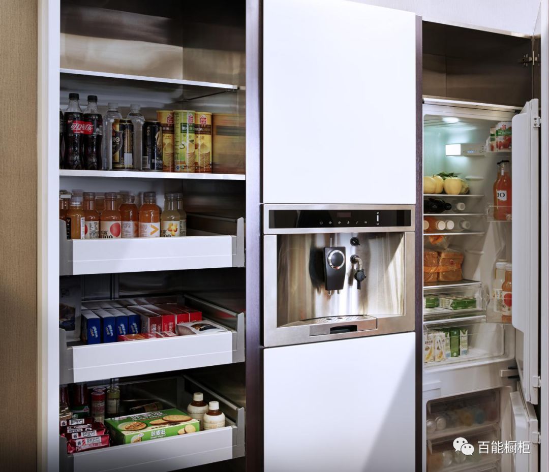 百能不锈钢高端橱柜设计,厨房不锈钢一体橱柜款式图