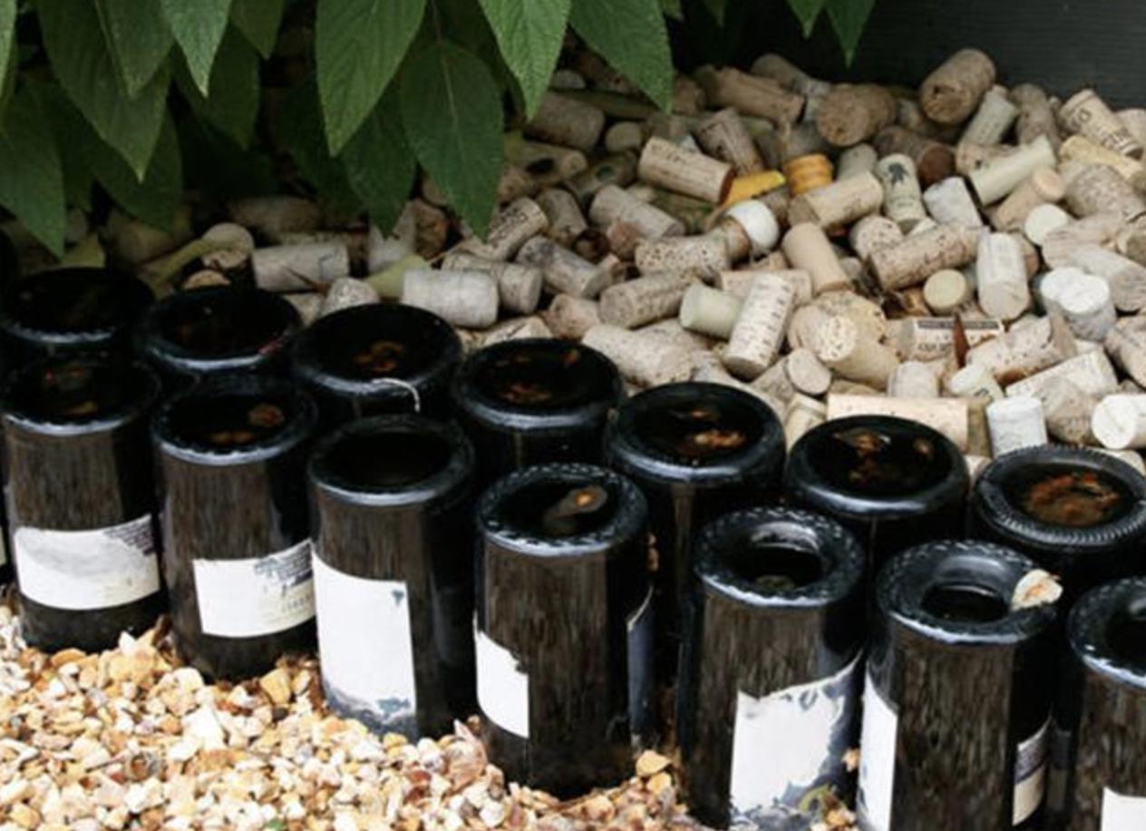 酒瓶装饰院子,空酒瓶如何用来摆设