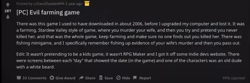 上万玩家花5年寻找一个种田游戏，最后发现是一场梦