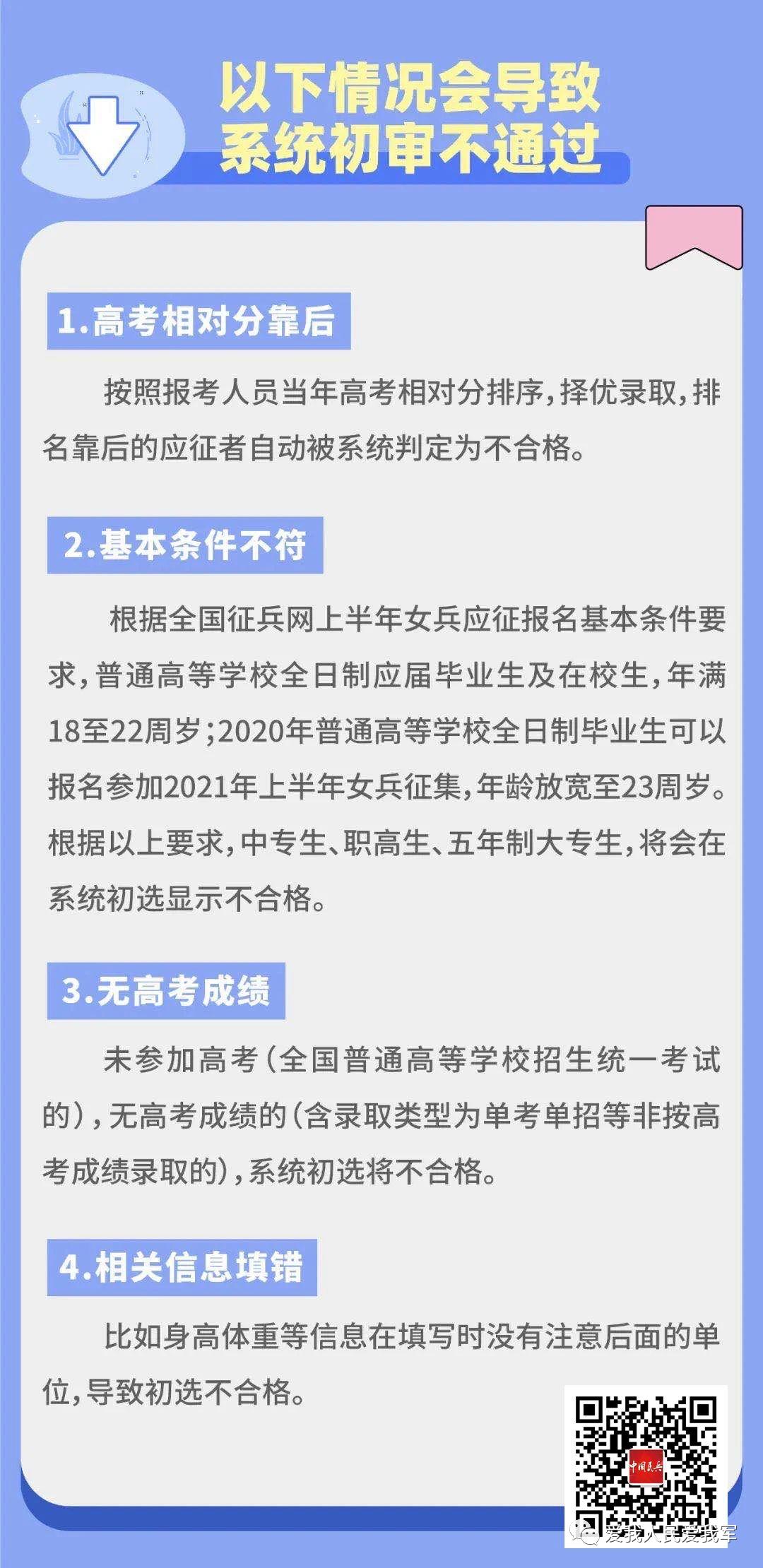「征兵季」2021年下半年女兵应征报名流程来了，欢迎转发